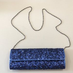 Blue Sparkle Forever 21 Clutch Purse